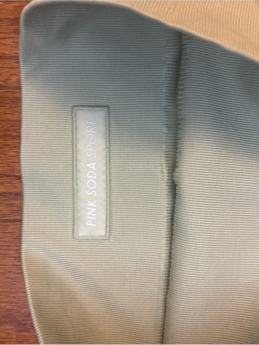PINK SODA SPORT Olive Green Ribbed Active Top